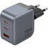 Vention 70W GaN PD Charger 1x USB-A 2x USB-C BK