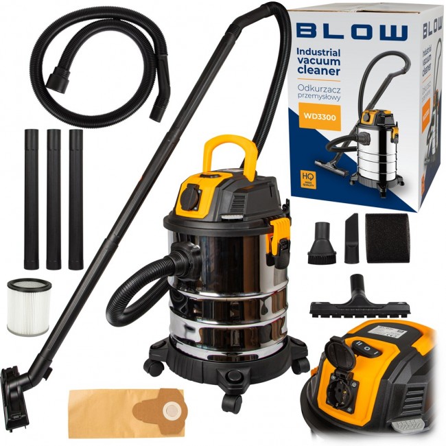 BLOW WD3300 industrial vacuum cleaner with 230V socket 2000W BLOW WD3300 industrial vacuum cleaner with 230V socket 2000W
