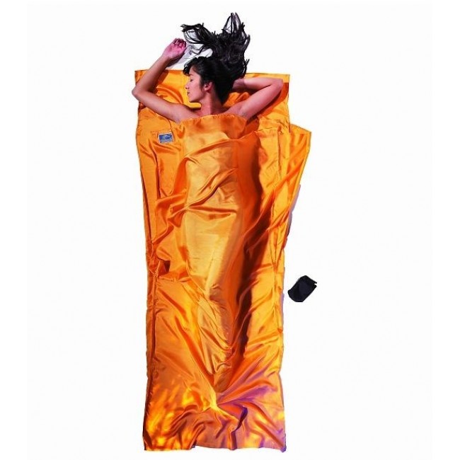 Cocoon TravelSheet Silk Sleeping Bag Liner, Sunset Yellow Cocoon TravelSheet Silk Sleeping Bag Liner, Sunset Yellow
