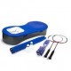 NILS ZSB2 2-in-1 badminton and tennis net set + 2 rackets + 3 darts + case