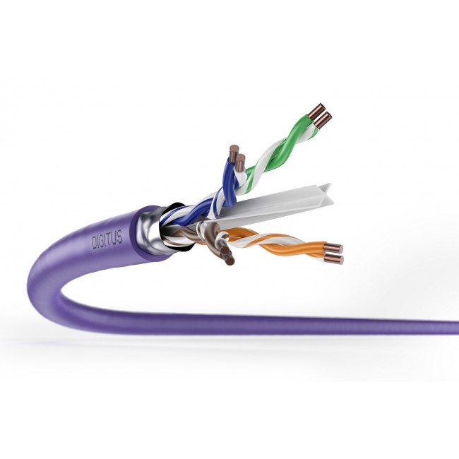 Installation cable DIGITUS category 6 F/UTP Dca AWG23/1 LSOH, 305m, purple, spool