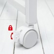 Maclean Folding Desk/Table, White, Mobile, 100x73 cm, max. 50 kg, Corner, L-Shaped, MC-126 L/W