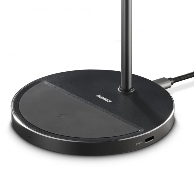Hama 00201738 mobile device charger Headphones, Smartphone Black USB Wireless charging Fast charging Indoor