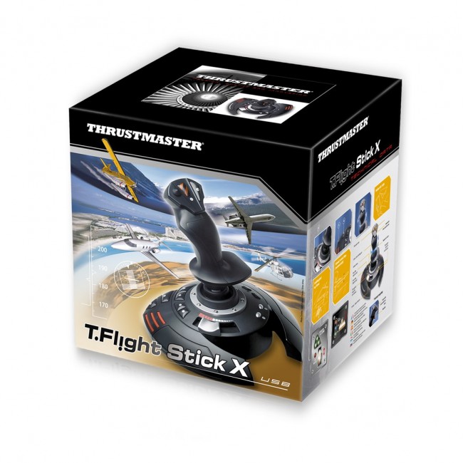 Thrustmaster T.Flight Stick X Black, Red, Silver USB Joystick Analogue PC, Playstation 3 Thrustmaster T.Flight Stick X Black, Red, Silver USB Joystick Analogue PC, Playstation 3