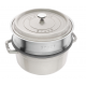 STAUB La Cocotte cast iron round pot with insert 40508-822-0 - 3.8 ltr. white truffle