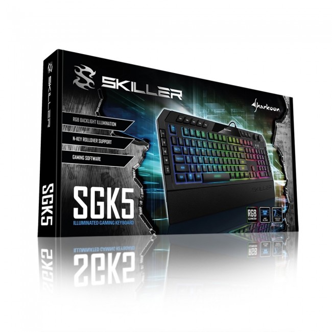 Sharkoon Skiller SGK5 keyboard Gaming USB QWERTZ German Black