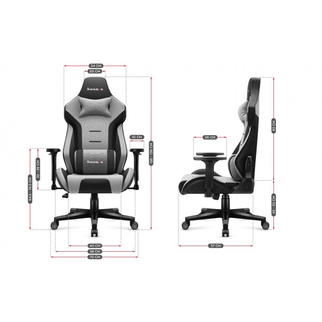 Gaming chair - Huzaro Force 7.6 Grey Gaming chair - Huzaro Force 7.6 Grey