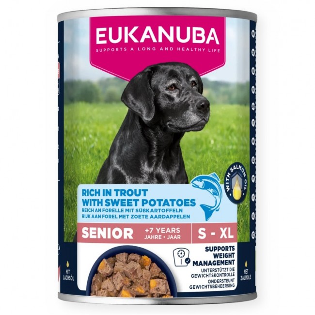 EUKANUBA Life Care Senior Rich in trout with sweet potatoes - wet dog food - 400g