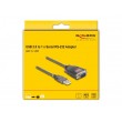 DeLOCK Adapter USB 2.0 Type-A to 1 x Serial RS-232 D-Sub 9 pin male with nuts with 3 x LED 1 m