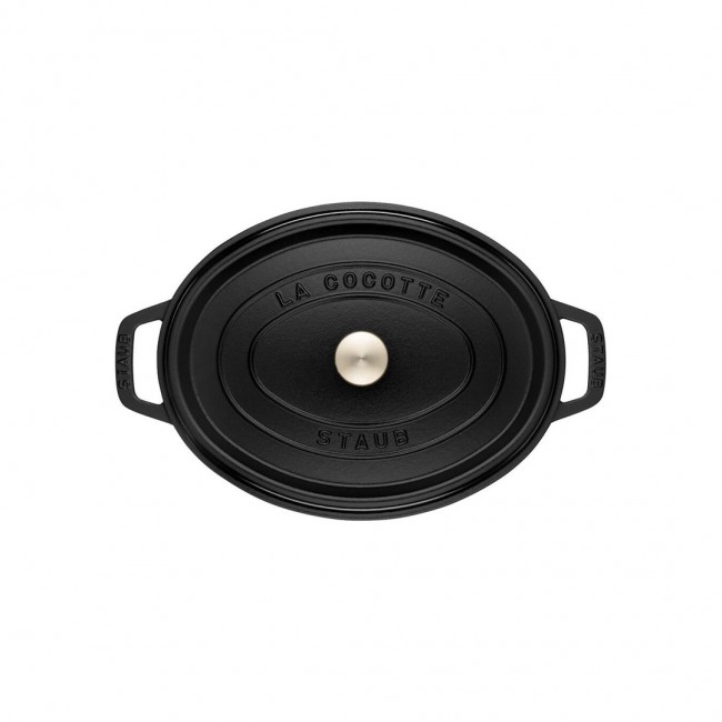 Staub oval cast iron pot - Black, 5.5 ltr