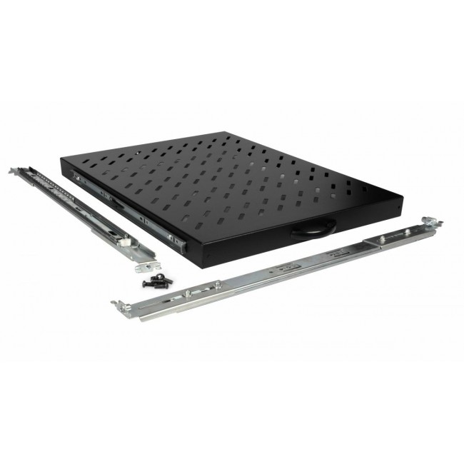 Equip Sliding Shelf 19', 1U, 800MM, Black