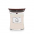 WoodWick White Teak wax candle Cylinder Cedarwood, Oak wood, Oakmoss, Sandalwood 1 pc(s) WoodWick White Teak wax candle Cylinder Cedarwood, Oak wood, Oakmoss, Sandalwood 1 pc(s)