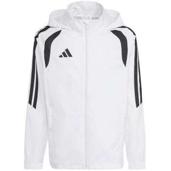 Kurtka dla dzieci adidas Tiro 26 League Windbreaker bia a JY9722 152cm