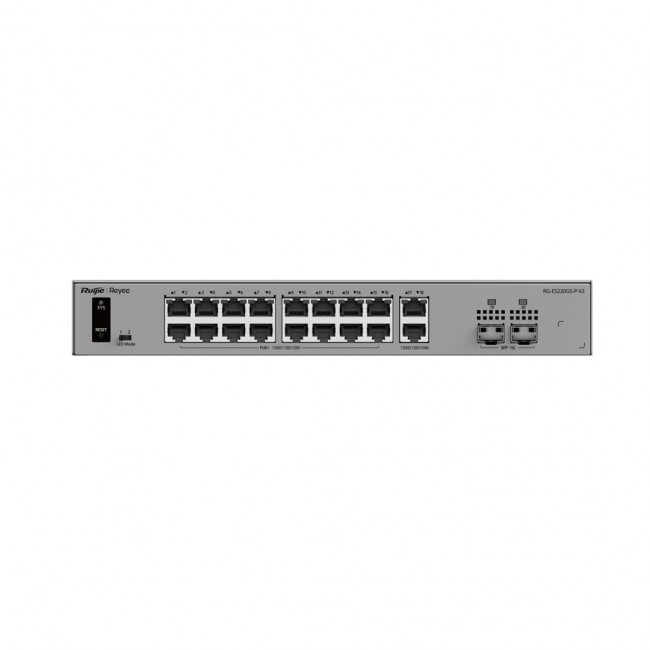 Ruijie Networks RG-ES220GS-P-V2 network switch Managed L2 Gigabit Ethernet (10/100/1000) Power over Ethernet (PoE) Grey Ruijie Networks RG-ES220GS-P-V2 network switch Managed L2 Gigabit Ethernet (10/100/1000) Power over Ethernet (PoE) Grey