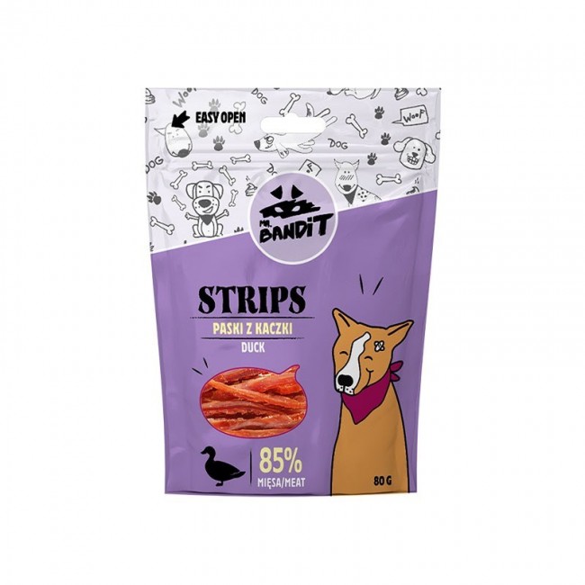 MR. BANDIT STRIPS Duck Strips - dog treat - 80 g