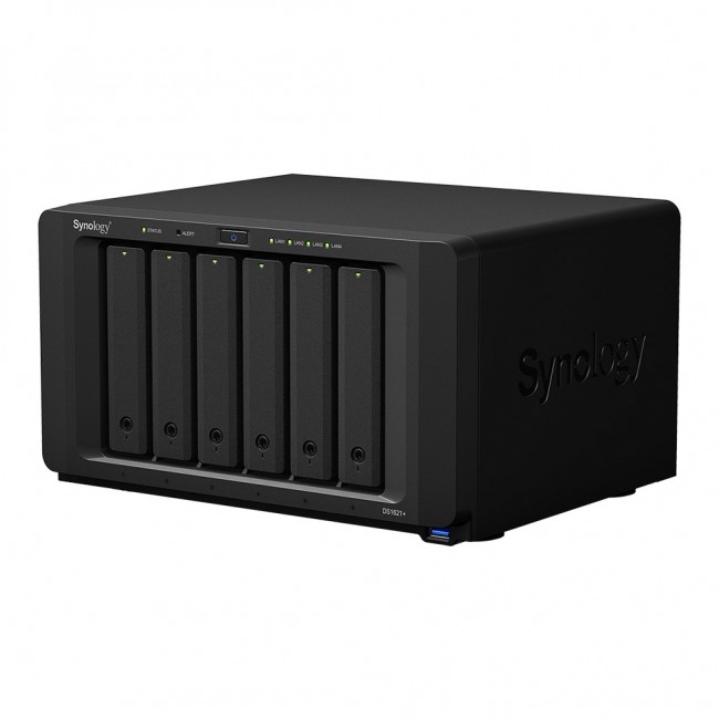 Synology DiskStation DS1621+ NAS/storage server Desktop Ryzen Embedded V1500B 4 GB DDR4 0 TB DiskStation Manager Black