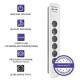 Qoltec 50294 surge protector White-grey 6 AC outlet(s) 230 V 1.8 m Qoltec 50294 surge protector White-grey 6 AC outlet(s) 230 V 1.8 m