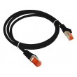 Alantec KKS6CZA0.5 Patch-cord F/UTP cat.6 PVC 0.5m black
