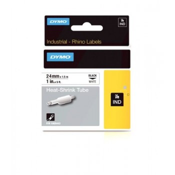DYMO Rhino Hei schrumpfschlauch 24mmx1.5m schwarz- wei 