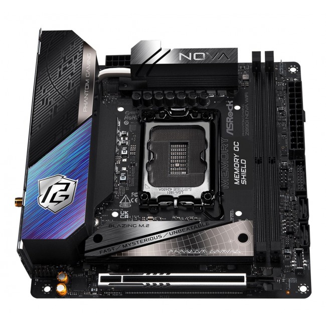 Asrock Phantom Gaming Z890I Nova WiFi Intel Z890 LGA 1851 (Socket V1) mini ITX Asrock Phantom Gaming Z890I Nova WiFi Intel Z890 LGA 1851 (Socket V1) mini ITX