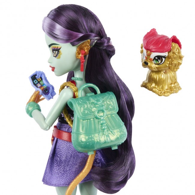 Monster High Jinafire Long Fashion Doll with Pet Dog Cloudy Yun Yun and 7 Accessories Monster High Jinafire Long Fashion Doll with Pet Dog Cloudy Yun Yun and 7 Accessories