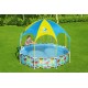 Bestway Steel Pro 2.44m x 51cm Splash-in-shade Play Pool, Orange/Yellow