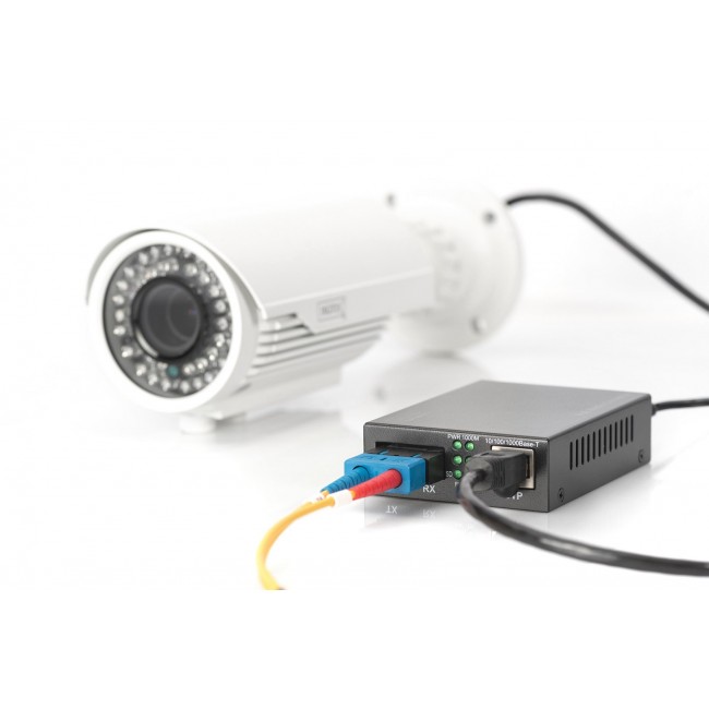 Digitus Gigabit PoE media converter, RJ45 / SC, SM, PSE Digitus Gigabit PoE media converter, RJ45 / SC, SM, PSE
