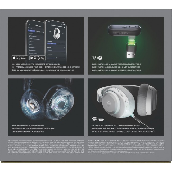 Steelseries Arctis Nova 3X Wireless, Xbox, White Steelseries Arctis Nova 3X Wireless, Xbox, White