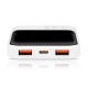 Powerbank 10 000mAh, 2x USB, 1x USB-C 22,5W, QC4+, LCD screen, white