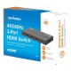 Manhattan 4K@60Hz 3-Port HDMI Switch, Switches Between Three HDMI Inputs on One HDMI Output (3x1), 18G, Automatic and Manual Switching, IR Remote Control, Black