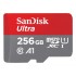 SanDisk Ultra microSD 256GB + SD-adapt.