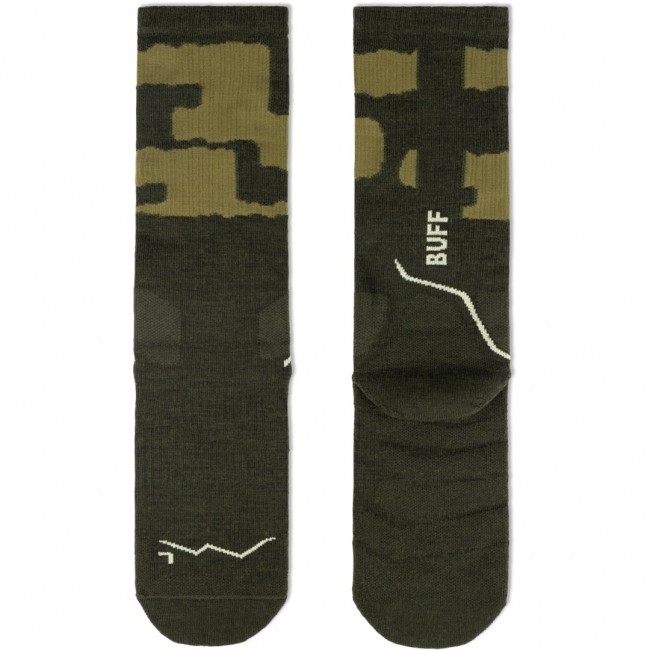 BUFF Merino MW Crew Socks MWC2 Beetle Socks, Green L
