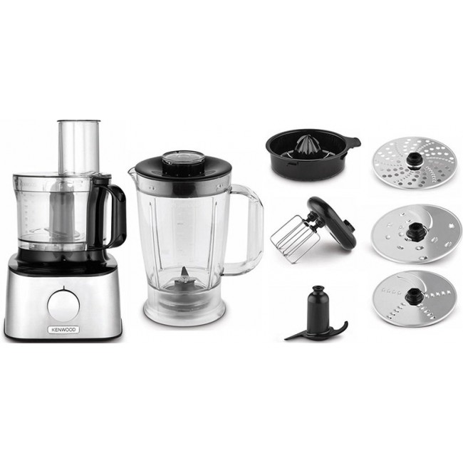 Kenwood FDM301SS food processor 800 W 2.1 L Black, Stainless steel Built-in scales