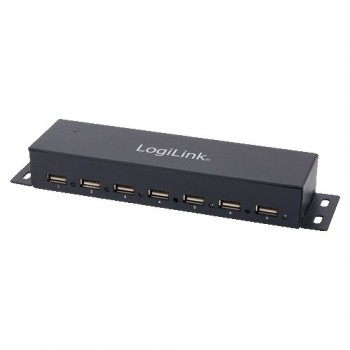 LogiLink UA0148 interface hub 480 Mbit/s Grey