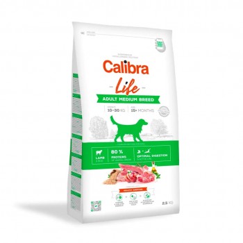 CALIBRA Dog Life Adult Medium Breed Lamb - dry dog food - 2,5kg