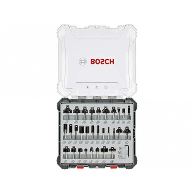 Bosch Mixed Router Bit Sets, 30-Pieces Bosch Mixed Router Bit Sets, 30-Pieces