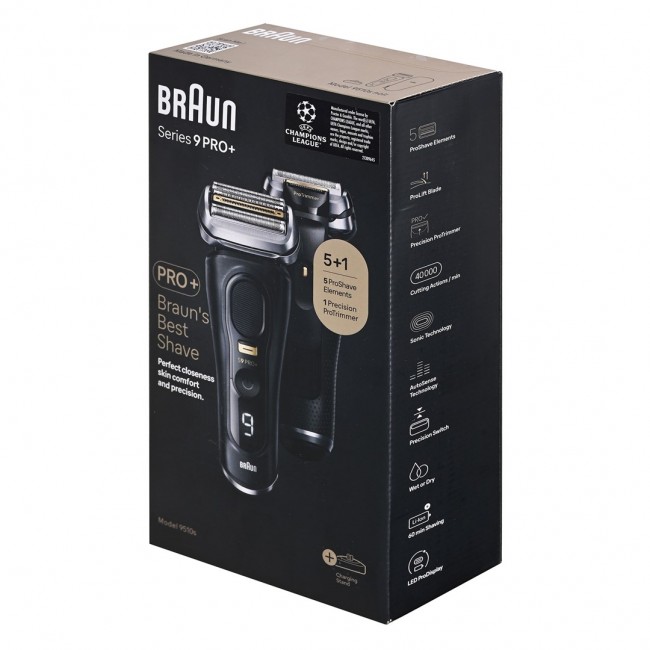Braun Series 9 Pro+ 9510s Wet & Dry Foil shaver Trimmer Black