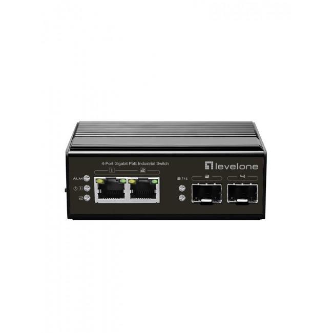 LevelOne IGP-0432 network switch Unmanaged Gigabit Ethernet (10/100/1000) Power over Ethernet (PoE) Black