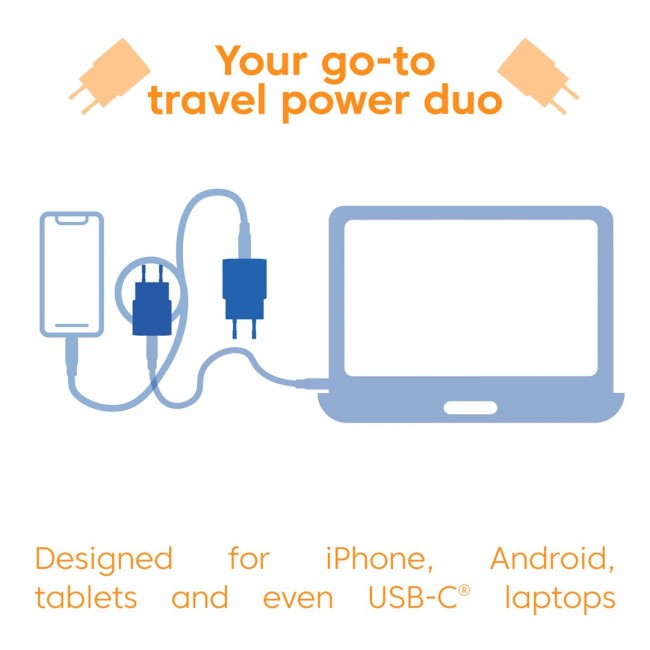 CLUB3D 2-Pack USB C Charger 30 Watt Whit