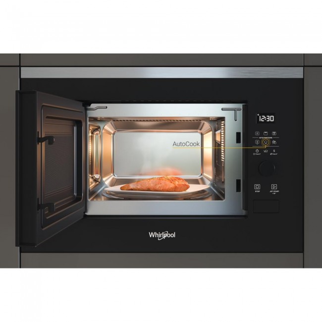 Whirlpool WMF201G Black, Stainless steel Grill microwave Built-in 20 L 800 W