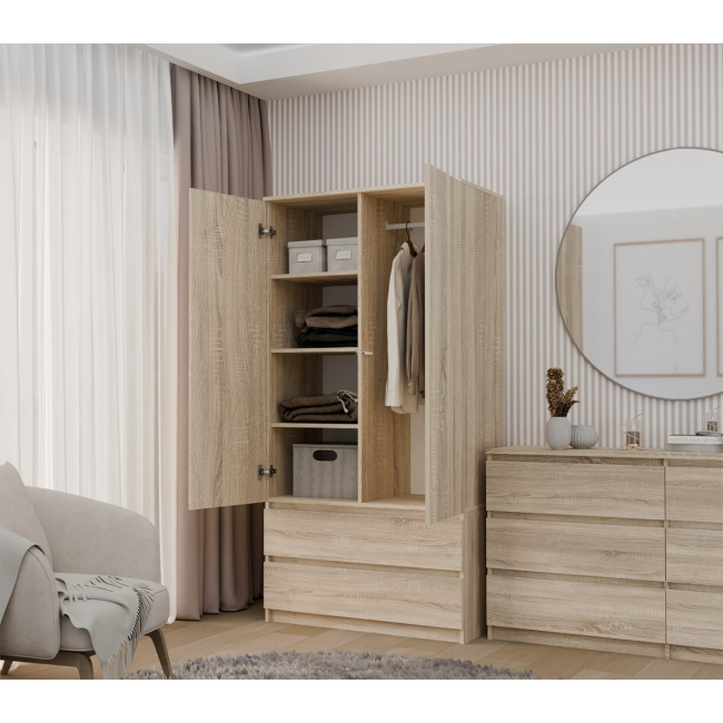 Topeshop SZAFA MALWA SON bedroom wardrobe/closet 5 shelves 2 door(s) Oak Topeshop SZAFA MALWA SON bedroom wardrobe/closet 5 shelves 2 door(s) Oak