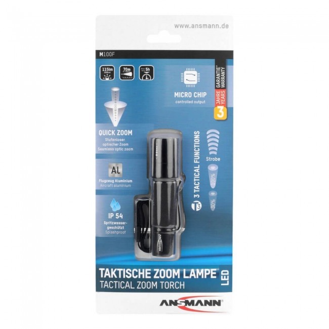 Ansmann M100F Black Hand flashlight