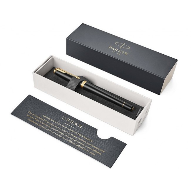 Parker Urban fountain pen Cartridge filling system Black, Gold 1 pc(s)