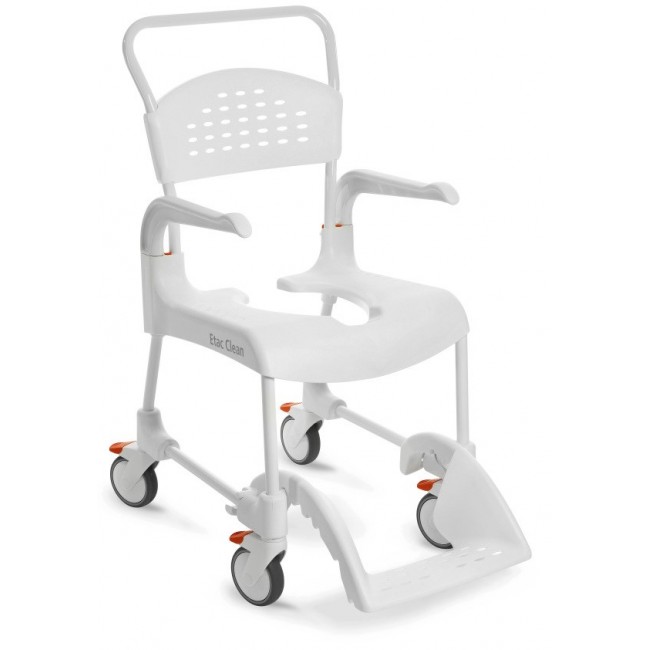 ETAC Clean Wheelchair 49 cm/ 2 brakes with toilet function White