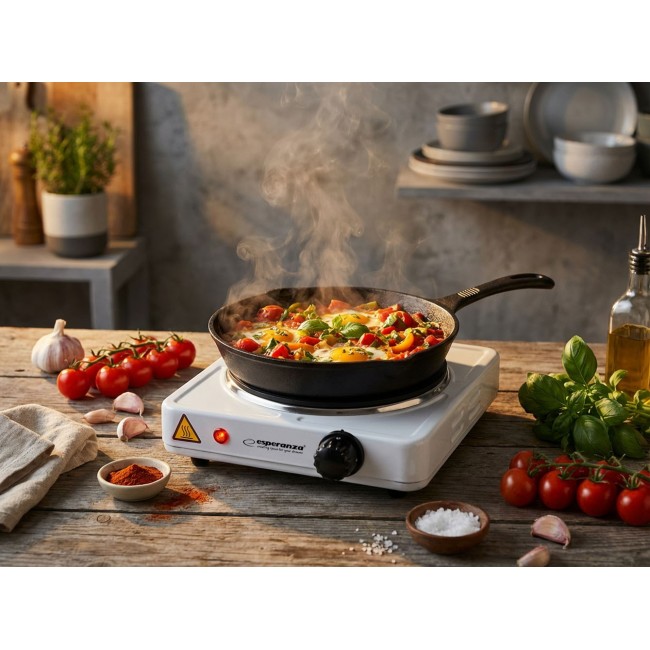 Esperanza EKH002W hob Black,White Countertop Sealed plate 1 zone(s)