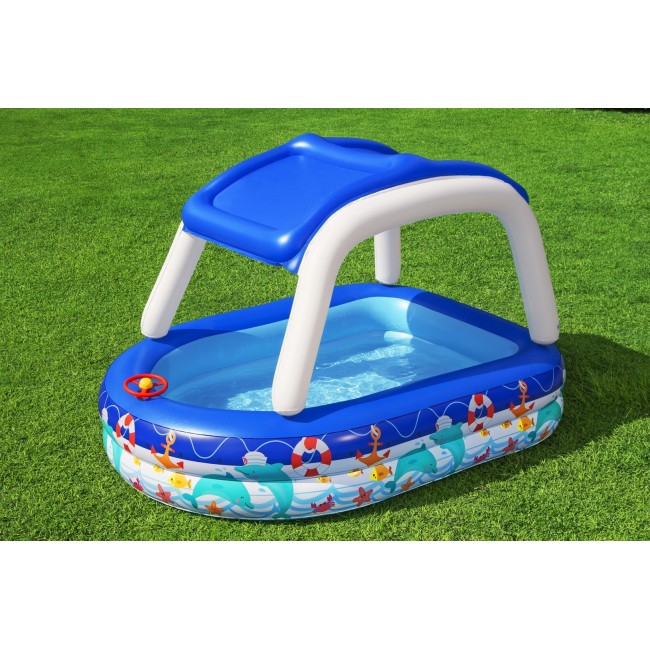 Inflatable pool+canopy 213x155x132 B54370