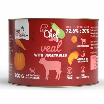 SYTA MICHA Chef Veal with vegetables Mono - wet dog food - 200g