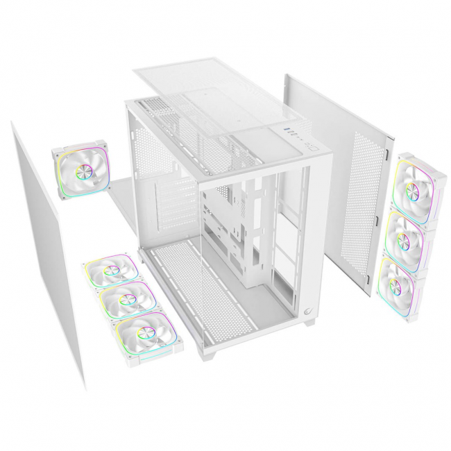 RAMPAGE PC CASE WITH TEMPERED GLASS white RAMPAGE PC CASE WITH TEMPERED GLASS white
