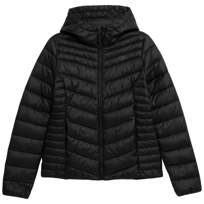 Women's down jacket 4F F095 deep black 4FSS23TDJAF095 20S