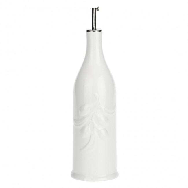 Menage Cylindrical Olive Oil Bottle - White, 1 ltr Menage Cylindrical Olive Oil Bottle - White, 1 ltr